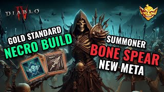 New Build Dominates Necromancer PTR Meta  Diablo 4 Season 4 Bone Spear Summoner Guide [upl. by Aztiley]