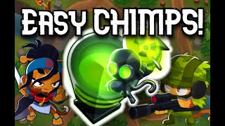 Ravine CHIMPS Black Border Made EASY No Sky Shredder Needed Update 392 Bloons TD6 [upl. by Ycnay]