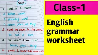 class1 English worksheet  English grammar worksheet class1 [upl. by Gora]