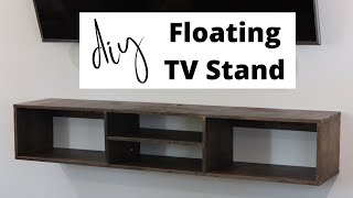 EASY DIY FLOATING TV STAND ✨ Weekend Project [upl. by Ingunna400]