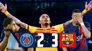 Pocketed Mbappe Shocked France  PSG 23 Barcelona  UEFA Champions League 1st leg [upl. by Nnaaras618]