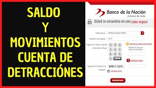 Consulta estado de cuenta de detracciones Banco de la Nación [upl. by Haines]