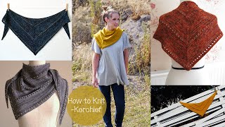 HOW TO KNIT A KERCHIEFSHAWL [upl. by Angeli]