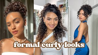 Curly hairstyles for formal occasions Tutorials [upl. by Aisauqal]