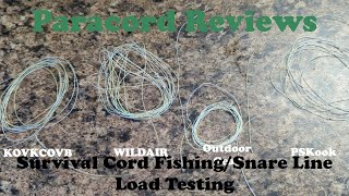 Survival Cord FishingSnare Line Load Testing [upl. by Demmahum470]