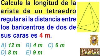 Examen Admisión Universidad Geometría del Espacio SAN MARCOS Poliedros Solucionario UNMSM [upl. by Luapnaes]