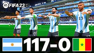 FIFA 23  MESSI RONALDO MBAPPE NEYMAR ALL STARS  ARGENTINA 117  0 SENEGAL [upl. by Ahsiemal]