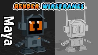 How To Render Wireframes in Maya [upl. by Balf]