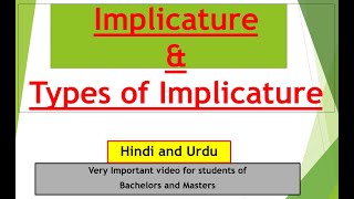 Implicature in Pragmatics  Types of Implicatures  The Cooperative Principle linguistics [upl. by Ecneret431]