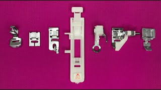 7 Different types of presser foot and their uses  Sewing tips tutorial for beginners [upl. by Otnicaj]