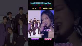 BTS vs Blackpink Made in Romania 🔥 shorts bts blackpink trending kpop youtubeshorts [upl. by Bale]