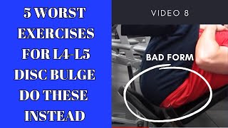 5 Worst Exercises for L4L5 Disc Bulge  Dr Greg Kramer Chiropractor In Livonia Mi [upl. by Rivera]