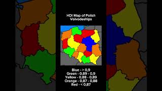 HDI Map of Polish Voivodeships [upl. by Cruickshank834]