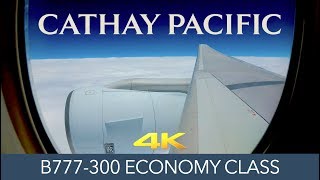 Cathay Pacific Hong Kong to Tokyo B777300 Economy 4K Trip Report [upl. by Georgia866]