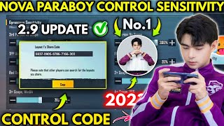 UPDATE 29 NOVA PARABOY NEW BEST SENSITIVITY  CODE AND BASIC SETTING CONTROL PUBG MOBILE [upl. by Kirt]