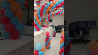 Office Balloon Decor [upl. by Shelburne]