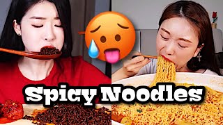 🔥Extremely 🥵🌶️Spicy Ramen Noodles Eating AMSR  Eating Noodles ASMR Eating Show [upl. by Kaplan]