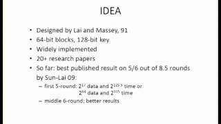 NarrowBicliques Cryptanalysis of Full IDEA [upl. by Alvira]