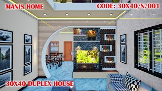 30x40 Duplex House Design Plan  3 Bedroom House Design That Will Blow Your Mind north facing [upl. by Strickman514]