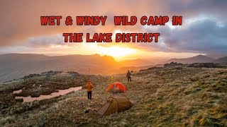 Wet and Windy Wild Camp in The Lake District  Hilleberg Nallo 2 [upl. by Neelyhtak]