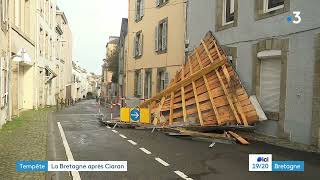 Tempête Ciaran  La Bretagne après la tempête les dégâts sont nombreux [upl. by Thorfinn]