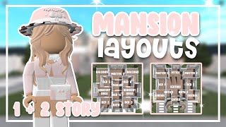 1 amp 2 Story Bloxburg Family Mansion Layouts No Large Plot  Roblox [upl. by Oinotnas]