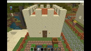 Part 9 How to build a Sandstone Village in Creative Minecraft [upl. by Lemrej]