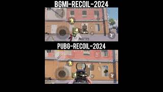 PUBG recoil vs BGMI recoil game testing 2024 gaming [upl. by Ruford402]