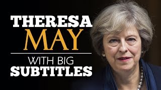 ENGLISH SPEECH  THERESA MAY Britain the Great Meritocracy English Subtitles [upl. by Hermina]