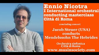 Learn conducting with Ennio NicotraThe student Jacob Steuer first time with the orchestra [upl. by Tenay]