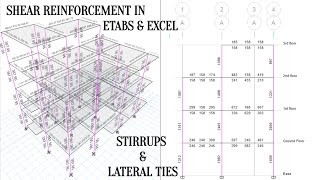 Design of Shear Rebar Stirrups amp Ties from ETABS Part 1  Modeling amp Analysis of RCC Building [upl. by Esinad]