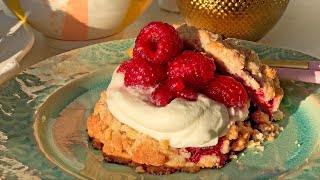 Easy Raspberry Shortcake Recipe  how to  진짜 맛있는 라즈베리 쇼트케이크 만들기  ショートケーキ [upl. by Atnauqal851]