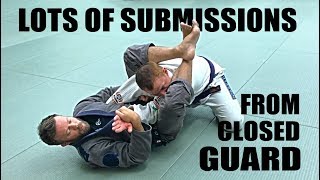 JiuJitsu Submissions  Lots of Closed Guard Submissions [upl. by Zebulon]