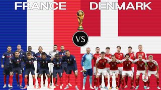 France vs Denmark Football National Teams World Cup 2022 [upl. by Refeinnej]