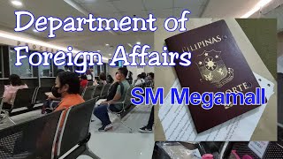 Passport New ApplicationRenewal at DFA SM MEGAMALL [upl. by Leahcar]