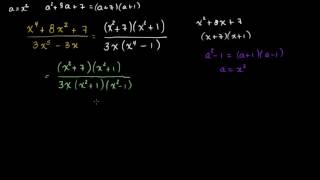 Simplificación de expresiones racionales con términos de grados superiores [upl. by Ireland]