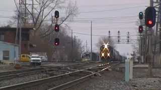 Fostoria OH Rail Activity  Evening of 3282014 [upl. by Annaliese832]