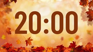 20 Minute Timer Autumn Fall with No Music [upl. by Anaihs]