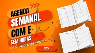 Agenda Semanal 2025 para imprimir com e sem horas [upl. by Pepillo]