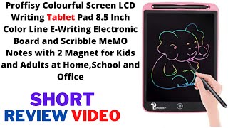 Proffisy Colourful Screen LCD Writing Tablet Pad 85 Inch Review  TECH  Gadgets  shorts [upl. by Laughton]