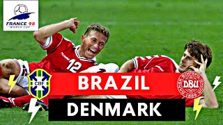 Brazil vs Denmark 32 All Goals amp Highlights  1998 World Cup [upl. by Einhapets414]