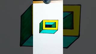 Easy and unique 3d illusion Drawing 😍  voice by Mrroshan3dart shorts illusion viral [upl. by Buffum575]