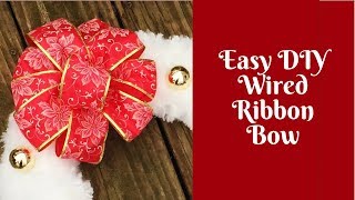 Easy Double Bow Tutorial Perfect for Wreaths DIYs and Home Decor🍂 [upl. by Ffoeg3]