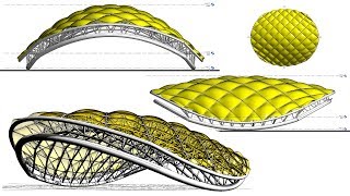 BIM  Revit 3D Organic Form 04 Tensile Structure [upl. by Avrom862]