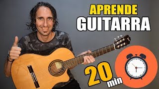 ¡Aprende como tocar guitarra en solo 20 minutos El mejor tutorial para principiantes [upl. by Aiet]