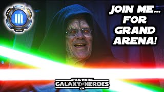 SWGOH LIVE Grand Arena with NOOCH 2 Emperor Plus Roster Reviews or whatever [upl. by Baker902]