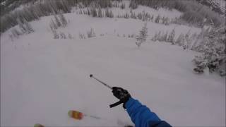 WOLF CREEK POWDER DAY  Knife Ridge Waterfall Area Cliff and Alberta Peak Wolf Creek Ski Cliffs [upl. by Bambie936]