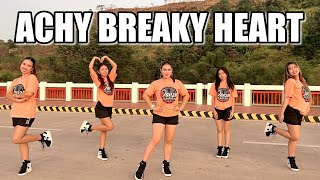 ACHY BREAKY HEART Line Dance Dance Workout ft Danza Carol Angels [upl. by Kcirdek]