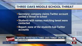 Deputies investigate threat at Three Oaks Middle School [upl. by Anuahsed]