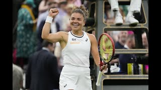 TENNIS JASMINE PAOLINI FA LA STORIA A WIMBLEDON [upl. by Asilav483]